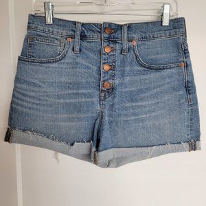 NWT Madewell High-Rise Denim Shorts: Button-Front Edition - Size 27